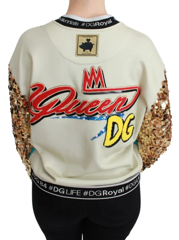Dolce & Gabbana Women's Chic Multicolor Motive Sequined Sweater