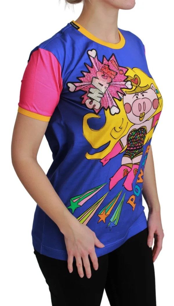 Dolce & Gabbana Women's Chic Crewneck Cotton Tee with Supergirl Motive