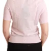 Dolce & Gabbana Women's Cashmere Floral Embroidered Short Sleeve Top
