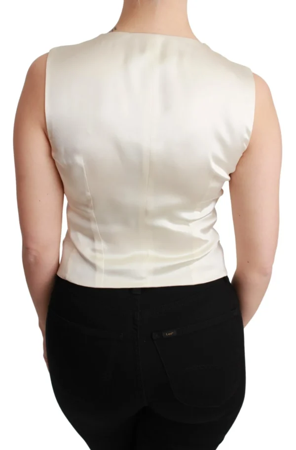 Dolce & Gabbana Women's Elegant Sleeveless Wool-Silk Blend Vest