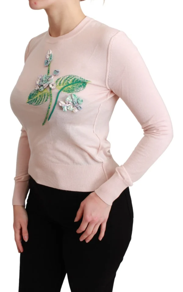 Dolce & Gabbana Women's Silk Blend Floral Embroidered Sweater