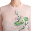 Dolce & Gabbana Women's Silk Blend Floral Embroidered Sweater