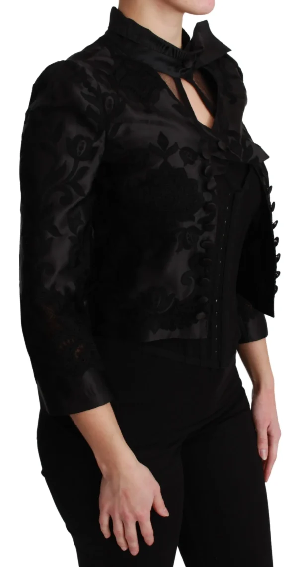 Dolce & Gabbana Women's Exquisite Floral Jacquard Corset Blazer