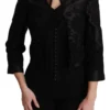 Dolce & Gabbana Women's Exquisite Floral Jacquard Corset Blazer