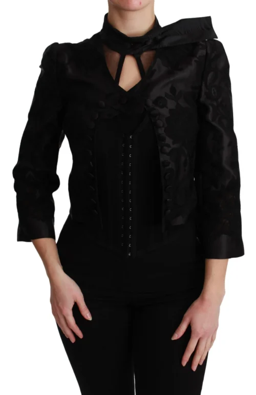 Dolce & Gabbana Women's Exquisite Floral Jacquard Corset Blazer