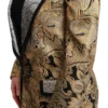 Dolce & Gabbana Women's Elegant Gold Floral Jacquard Blazer