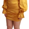 Dolce & Gabbana Women's Radiant Yellow Silk Bodycon Mini Dress