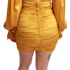 Dolce & Gabbana Women's Radiant Yellow Silk Bodycon Mini Dress