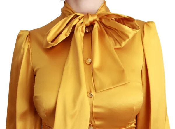 Dolce & Gabbana Women's Radiant Yellow Silk Bodycon Mini Dress