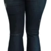 Dolce & Gabbana Women's Chic High Waist Flare Denim Queen Embroidery