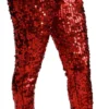 Dolce & Gabbana Women's Elegant High-Waist Cropped Red Trousers