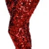Dolce & Gabbana Women's Elegant High-Waist Cropped Red Trousers