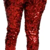 Dolce & Gabbana Women's Elegant High-Waist Cropped Red Trousers
