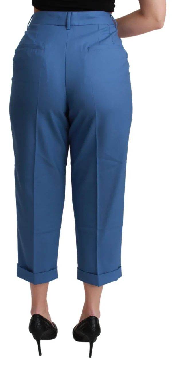 Dolce & Gabbana Women's Elegant Pleated Wool Cuffed Trousers
