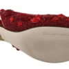 Dolce & Gabbana Women's Radiant Red Slingback Pumps with Crystal Motifs