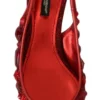 Dolce & Gabbana Women's Radiant Red Slingback Pumps with Crystal Motifs