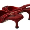 Dolce & Gabbana Women's Radiant Red Slingback Pumps with Crystal Motifs