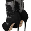 Dolce & Gabbana Women's Embroidered Floral Stiletto Socks Booties
