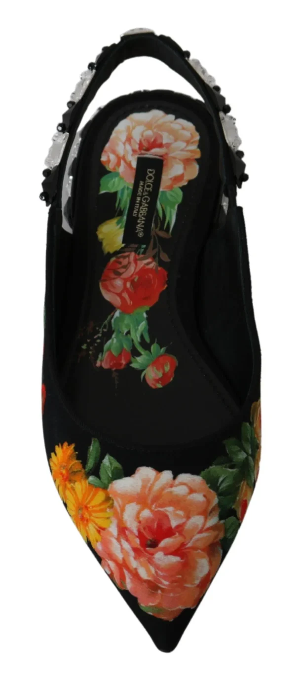 Dolce & Gabbana Women's Elegant Crystal-Embellished Floral Flats