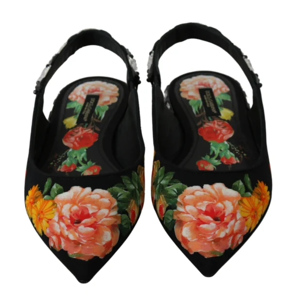 Dolce & Gabbana Women's Elegant Crystal-Embellished Floral Flats