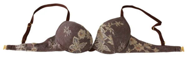 PINK MEMORIES Women's Elegant Brown Lace Two-Piece Swimsuit