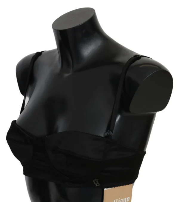 John Galliano Women's Elegant Black Cotton Bralette