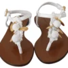 Dolce & Gabbana Women's Pom Pom Flip Flop Ankle Strap Flats
