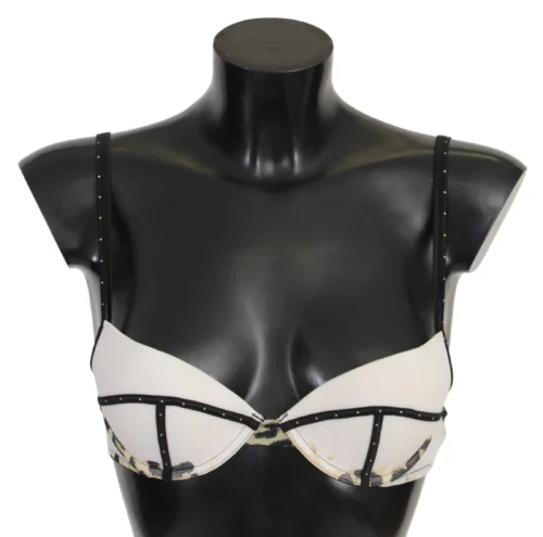 Just Cavalli Women's Elegant White Push-Up Bra With Logo Details