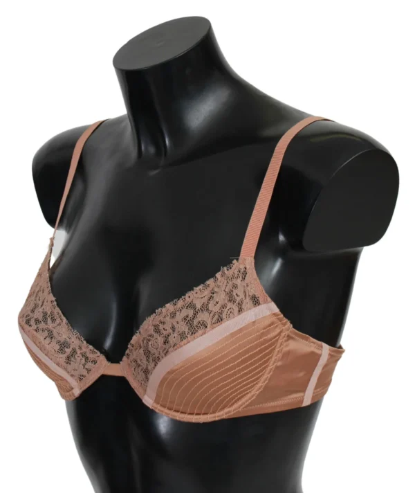 Ermanno Scervino Women's Elegant Nude Lace Push-Up Bra