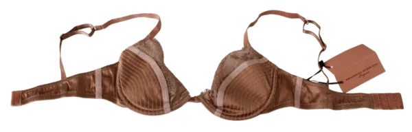 Ermanno Scervino Women's Elegant Nude Lace Push-Up Bra