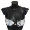 Roberto Cavalli Women's Elegant Push-Up Bra in Blue Print