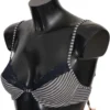 Ermanno Scervino Women's Blue Stripes Lace Reggiseno Bra