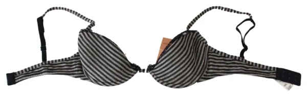 Ermanno Scervino Women's Blue Stripes Lace Reggiseno Bra