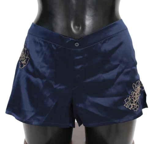 Ermanno Scervino Women's Chic Blue Lingerie Shorts - Pure Cotton Comfort