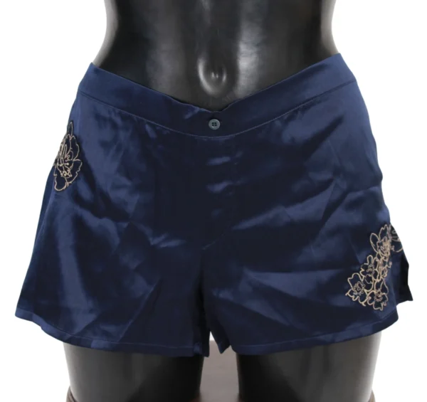 Ermanno Scervino Women's Chic Blue Lingerie Shorts - Pure Cotton Comfort