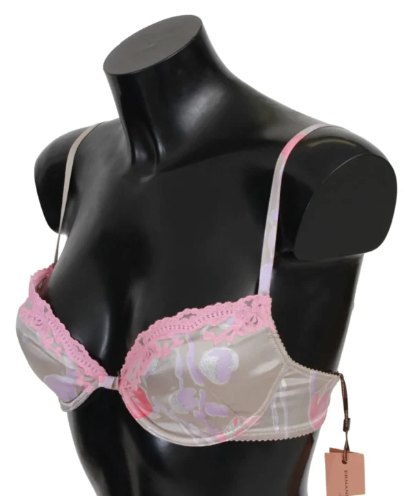 Ermanno Scervino Women's Chic Pink Lace Silk Blend Push Up Bra