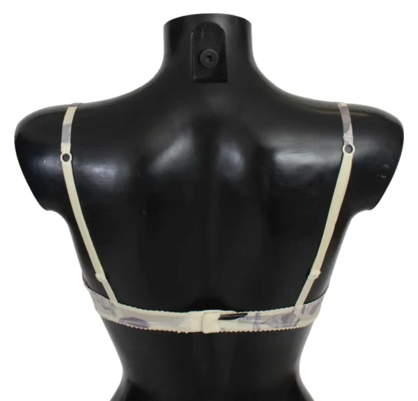 Ermanno Scervino Women's Silk Blend Push-Up Bra in Beige and Gray