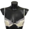 Ermanno Scervino Women's Silk Blend Push-Up Bra in Beige and Gray