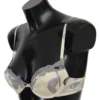 Ermanno Scervino Women's Silk Blend Push-Up Bra in Beige and Gray