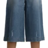 Dolce & Gabbana Women's Elegant Wide Leg Cropped Denim Trousers