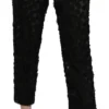 Dolce & Gabbana Women's Elegant Straight Cropped Lace Trousers