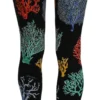 Dolce & Gabbana Women's Elegant High Waist Slim Leggings Coral Print