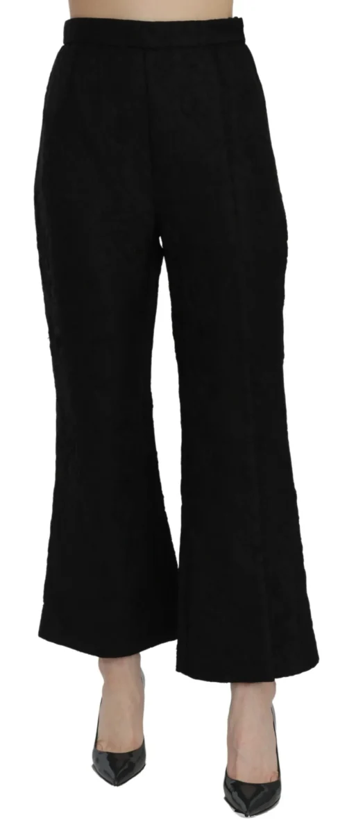 Dolce & Gabbana Women's Chic High Waist Flared Cropped Pants