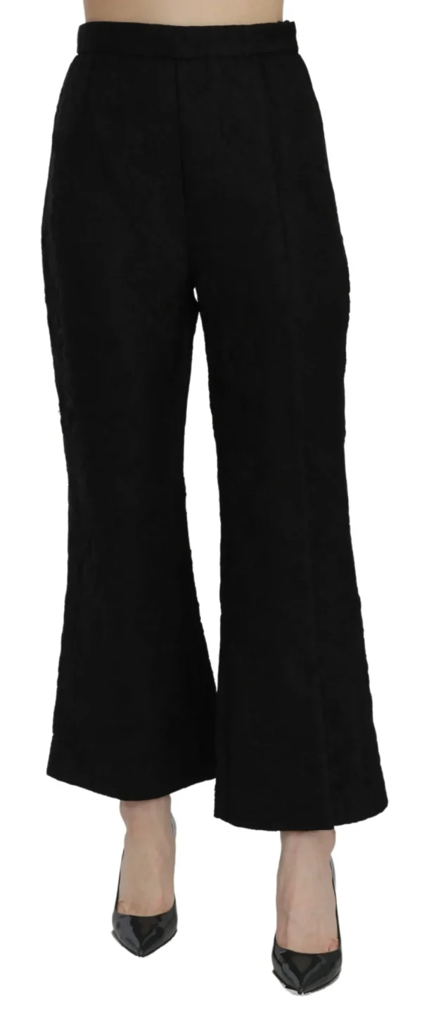 Dolce & Gabbana Women's Chic High Waist Flared Cropped Pants