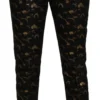 Dolce & Gabbana Women's Elegant High Waist Tapered Brocade Pants