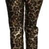 Dolce & Gabbana Women's Elegant High Waist Skinny Sequined Pants
