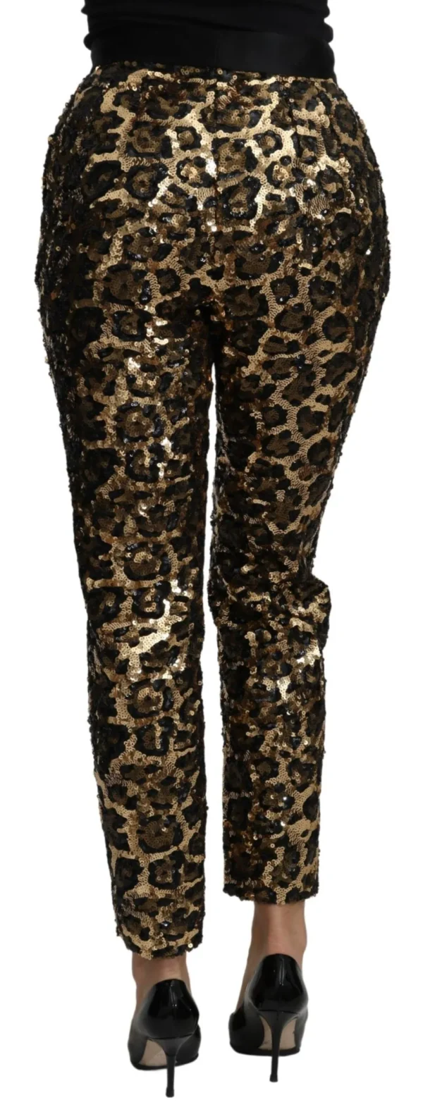 Dolce & Gabbana Women's Elegant High Waist Skinny Sequined Pants