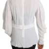 Dolce & Gabbana Women's Elegant White Scarf Neck Blouse
