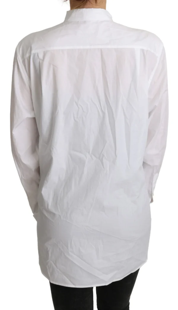 Dolce & Gabbana Women's Elegant Scarf Neck Cotton Blouse
