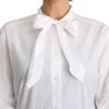 Dolce & Gabbana Women's Elegant Scarf Neck Cotton Blouse